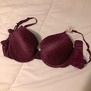 maroon bra